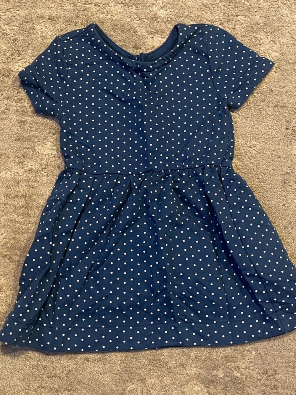GAP Navy Blue Polka Dot Short Sleeve Dress